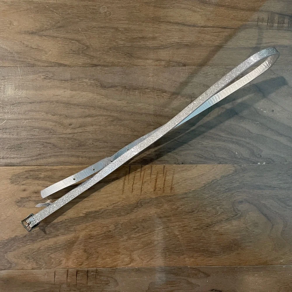 Super Thin Sparkly Silver Girl's Belt